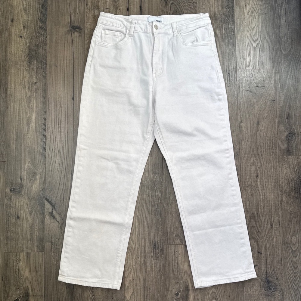VERVET Los Angeles White Denim Straight Leg Crop Jeans‎ Size 30